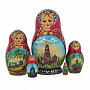 Матрешка "Храм Василия Блаженного" 5 мест, фотография 3. Интернет-магазин ЛАВКА ПОДАРКОВ
