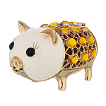 Шкатулка "Свинка праздничная". Традиции Фаберже