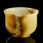 0058927 ПИАЛА МАЛАЯ Нефрит белый пейзажный 