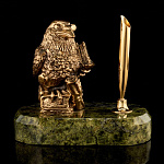 203626 Бронза Скульптура "Ворона ученая"с ручкой