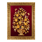 Картина янтарная "Цветы" 60х90 см