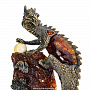 Скульптура из янтаря и бронзы "Китайский дракон на скале", фотография 6. Интернет-магазин ЛАВКА ПОДАРКОВ
