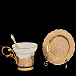 0019948 Златоуст ЧАШКА на блюдце (фигурные)  (222)