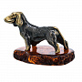 Статуэтка с янтарем "Собака Такса длинношерстная", фотография 4. Интернет-магазин ЛАВКА ПОДАРКОВ