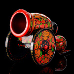 4285  Хохлома Штоф сувенирный "Пушка"