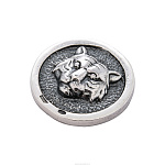 Монета на удачу "Тигр" из серебра 925*