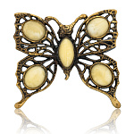 0045036/541.4 Брошь Бабочка Фея (белый)