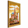 Картина янтарная "Храм Василия Блаженного" 60х40 см, фотография 1. Интернет-магазин ЛАВКА ПОДАРКОВ
