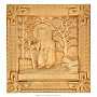 Деревянная резная икона "Святой Серафим" 34,5х32,5 см, фотография 1. Интернет-магазин ЛАВКА ПОДАРКОВ