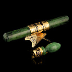 0061843 Златоуст Курительный набор, нефрит в П/У