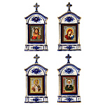 -Николай Гжель ИКОНА "Николай Чудотворец" в золоте