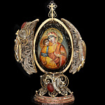 0010941 Сувенир ЯЙЦО филигрань С ЛИКОМ  в ассортименте 