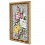 Панно в янтарной раме "Букет цветов" 27х18 см, фотография 1. Интернет-магазин ЛАВКА ПОДАРКОВ