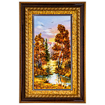 0073621-37*56см Картина янтарная крошка "ПЕЙЗАЖ" (28*47см внут.раз.)