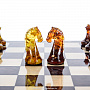 Шахматы с янтарными фигурами "Эстетика" 37х37 см, фотография 5. Интернет-магазин ЛАВКА ПОДАРКОВ