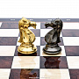 Подарочные шахматы с металлическими фигурами "Стаунтон" 48х48 см , фотография 7. Интернет-магазин ЛАВКА ПОДАРКОВ