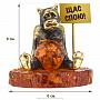 Статуэтка на янтаре "Волк - щас спою!", фотография 2. Интернет-магазин ЛАВКА ПОДАРКОВ