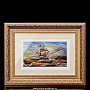 Картина с перламутром "Корабль-парусник" 34х42 см, фотография 1. Интернет-магазин ЛАВКА ПОДАРКОВ
