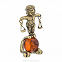 Статуэтка из бронзы с янтарем "Знаки зодиака. Весы", фотография 4. Интернет-магазин ЛАВКА ПОДАРКОВ