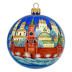 Новогодний елочный шар с ручной росписью "Москва"