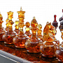 Шахматы-шашки с инкрустацией и фигурами из янтаря "Статус", фотография 3. Интернет-магазин ЛАВКА ПОДАРКОВ