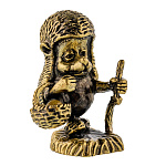 Бронзовая статуэтка "Ежик грибник"