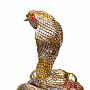 Змея Символ 2025 года. Сувенир из бронзы и янтаря "Королевская кобра", фотография 6. Интернет-магазин ЛАВКА ПОДАРКОВ