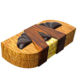 0040427/33*15*9смсм ШКАТУЛКА "АРТЕМИДА" Янтарь Корень Ореха, Венге, Вавона