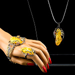 0025380 Серебро 925 КОМПЛЕКТ браслет25,19; кольцо9,96; подвеска 8,27