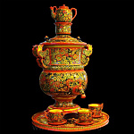 0019978   Хохлома САМОВАР "ЭКСКЛЮЗИВНЫЙ" комбинированный 