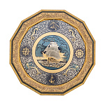 10052 Златоуст ГРАВЮРА "СВЕЖИЙ ВЕТЕР" 23,4*23,4см (в раме)