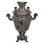 0076967-6л САМОВАР Рюмка рельеф,латунный,омедненно-черн,толстостен,электрический