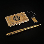 0044441 Златоуст Набор ВИЗИТНИЦА+РУЧКА+ФЛЕШКА 8 Гб 