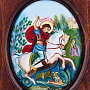 Икона "Георгий Победоносец". Ростовская финифть 10,5х13,5 см, фотография 2. Интернет-магазин ЛАВКА ПОДАРКОВ