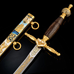 10256 Златоуст Оружие сувенирное КОРТИК"Адмиральский"позолота, в ПУ 