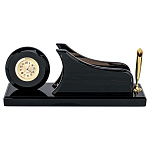 0078379 Нат камень Письменный набор  Обсидиан ОМ-006