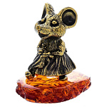 0047023/1483 Сувенир Мышь Вяжет Сувенир (коньячный)