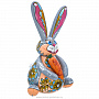 Статуэтка с росписью "Ушастый кролик". Хохлома, фотография 4. Интернет-магазин ЛАВКА ПОДАРКОВ