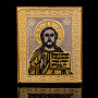 Икона с позолотой и эмалью "Иисус Христос". Златоуст 6,5х5,5 см, фотография 1. Интернет-магазин ЛАВКА ПОДАРКОВ