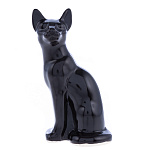 0073155 -черная Сувенир КОШКА СИАМСКАЯ 6*10см