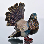 0025598 Традиции ФАБЕРЖЕ Сувенир-ШКАТУЛКА "ГОЛУБЬ" В-1140