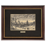  /25*32см Офорт черно-белый "Старая Москва. Новодевичий монастырь" 