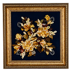 Картина янтарная "Цветы" 40х40 см