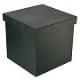 Подарочная упаковка из экокожи темно-зеленая 24х24х24 см, фотография 1. Интернет-магазин ЛАВКА ПОДАРКОВ