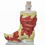 -0,05л Фарфор МИНИ-ШТОФ "САПОГ" в цвете и золоте 0,05л в комплекте 