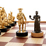 Шахматы деревянные с металлическими фигурами "Полтавская битва" 37х37 см, фотография 6. Интернет-магазин ЛАВКА ПОДАРКОВ