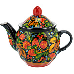 0090318 ХОХЛОМА чайник "КЛУБНИКА"   (форма 8) 0,5л