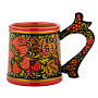 Кружка "Клубника". Хохлома, фотография 1. Интернет-магазин ЛАВКА ПОДАРКОВ
