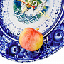 Часы настенные "Волшебное яблочко". Гжель в цвете, фотография 4. Интернет-магазин ЛАВКА ПОДАРКОВ