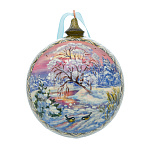 0073509  ШАР НОВОГОДНИЙ d=100 мм РАННЯЯ ВЕСНА. СИНИЧКИ